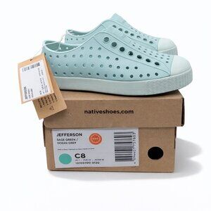 Native Jefferson Toddler Kids Slip-On Water Shoes Sage Green Ocean Grey C 8 Ligh